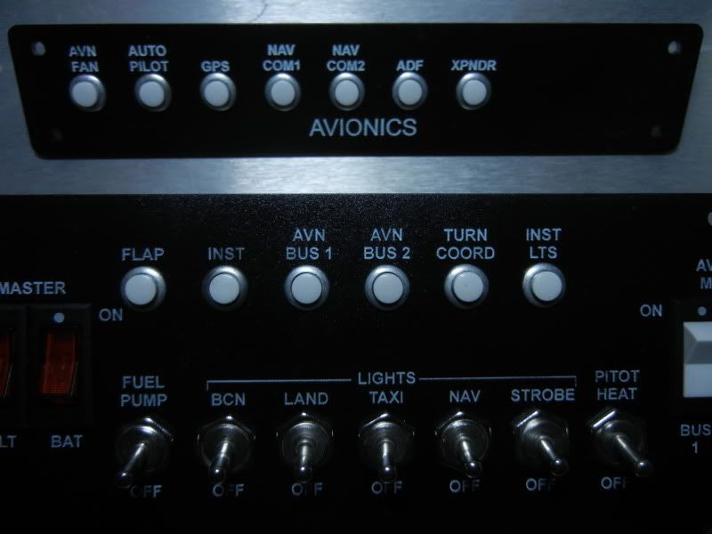 Cessna 172 Circuit Breaker and Switch Panel W/ switches for COCKPIT