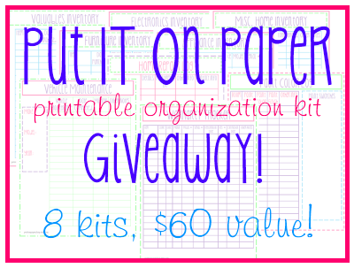 Put it on Paper Giveaway