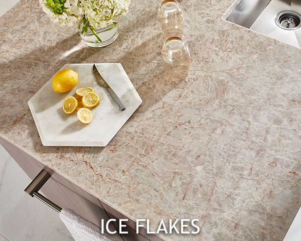 Ice Flakes Quartzite Countertop Island