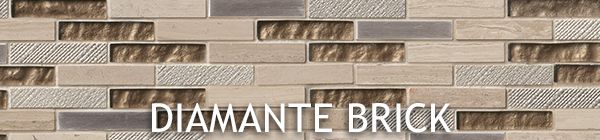 Diamante Brick metallic mosaic