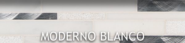 Moderno Blanco metallic mosaic