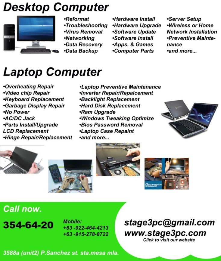Stage 3 PC Computer Repair Services