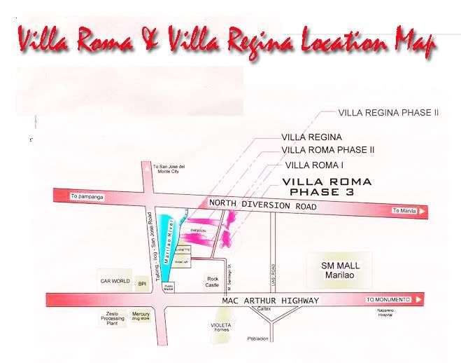 Villa Regina and Roma location