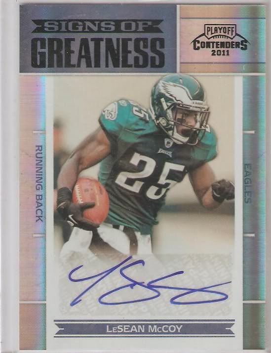 2011 Playoff Contenders LeSean McCoy Auto