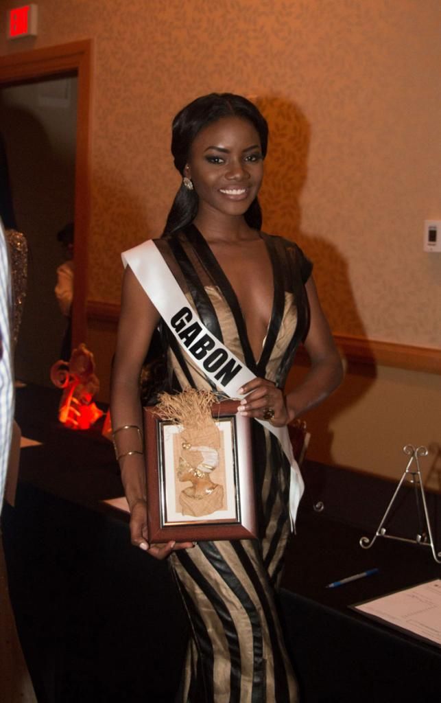 Miss Universe 2014 National Gift Auction Gabon Maggaly Nguema