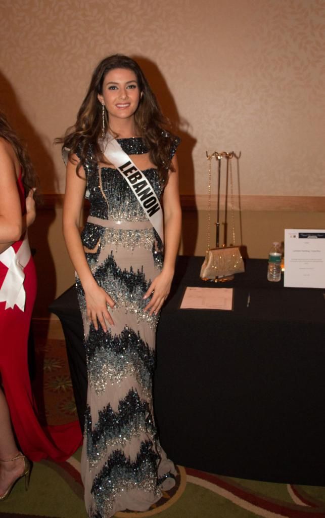 Miss Universe 2014 National Gift Auction Lebanon Saly Greige
