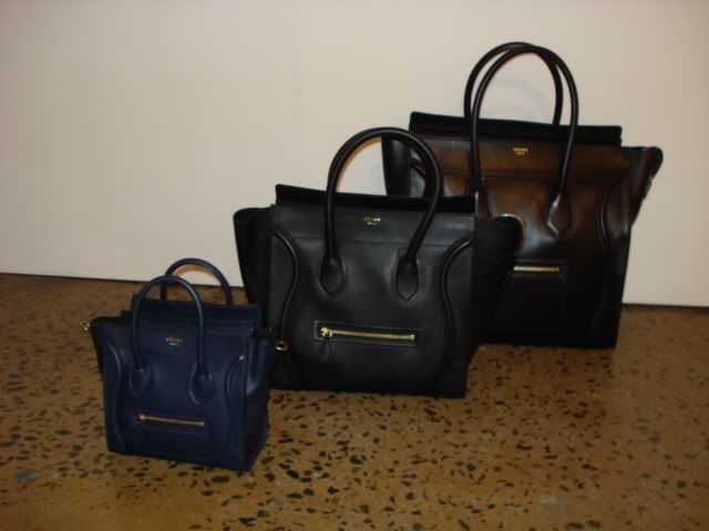celine navy leather handbag  