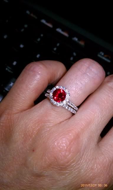 ruby halo ring