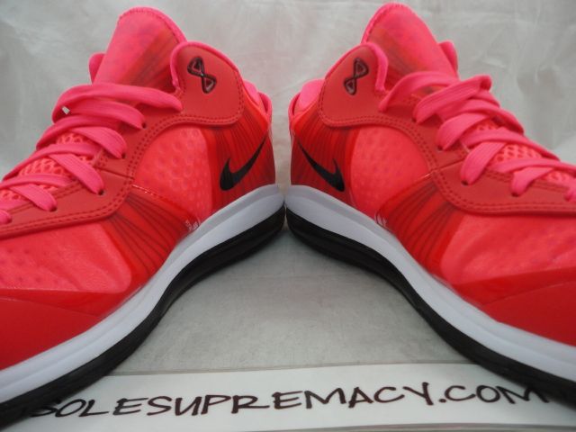 Nike LEBRON 8 V/2 Low miami nights 6 7 9 SOLAR RED 9.5  