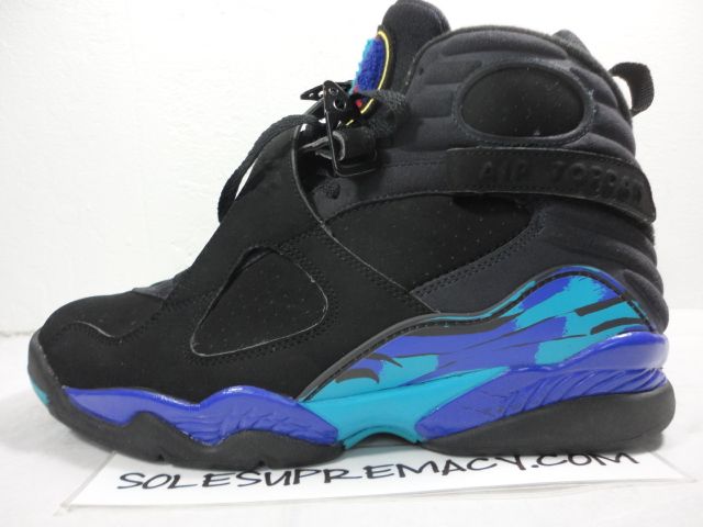 Nike Air Jordan VIII 8 Retro i iv vi xi BLACK AQUA 10.5  