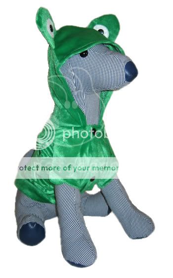 Pet Dog Cat Frog Froggy Halloween Costume Green Small Apparel Size 10 12 14 18