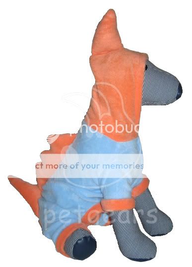 Pet Dog Cat Dino Halloween Costume Blue Orange Small Apparel Size 10 12 14 18