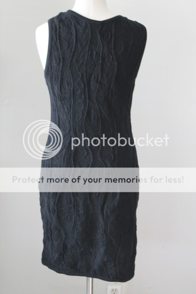 Vintage COOGI Sweater MINI Black Knit Tunic Dress sz Large  